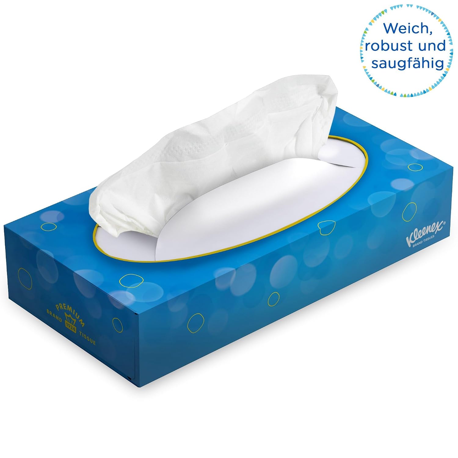 Detalle de Kleenex Kosmetiktücher in Taschentücher Box – 3-lagig, parfümfrei, dermatologisch getestet (864 Taschentücher, FSC-zertifiziert)