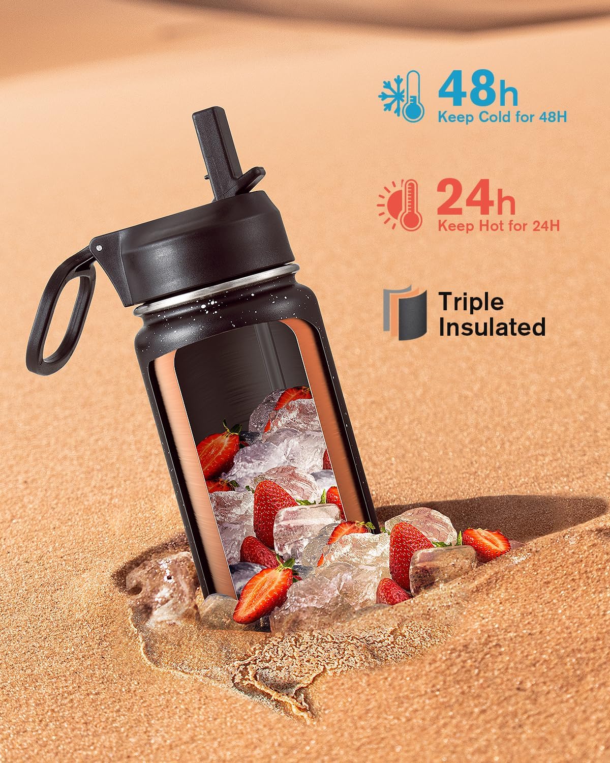 Detalle 2 de Coolflask 64 oz Insulated Water Bottle