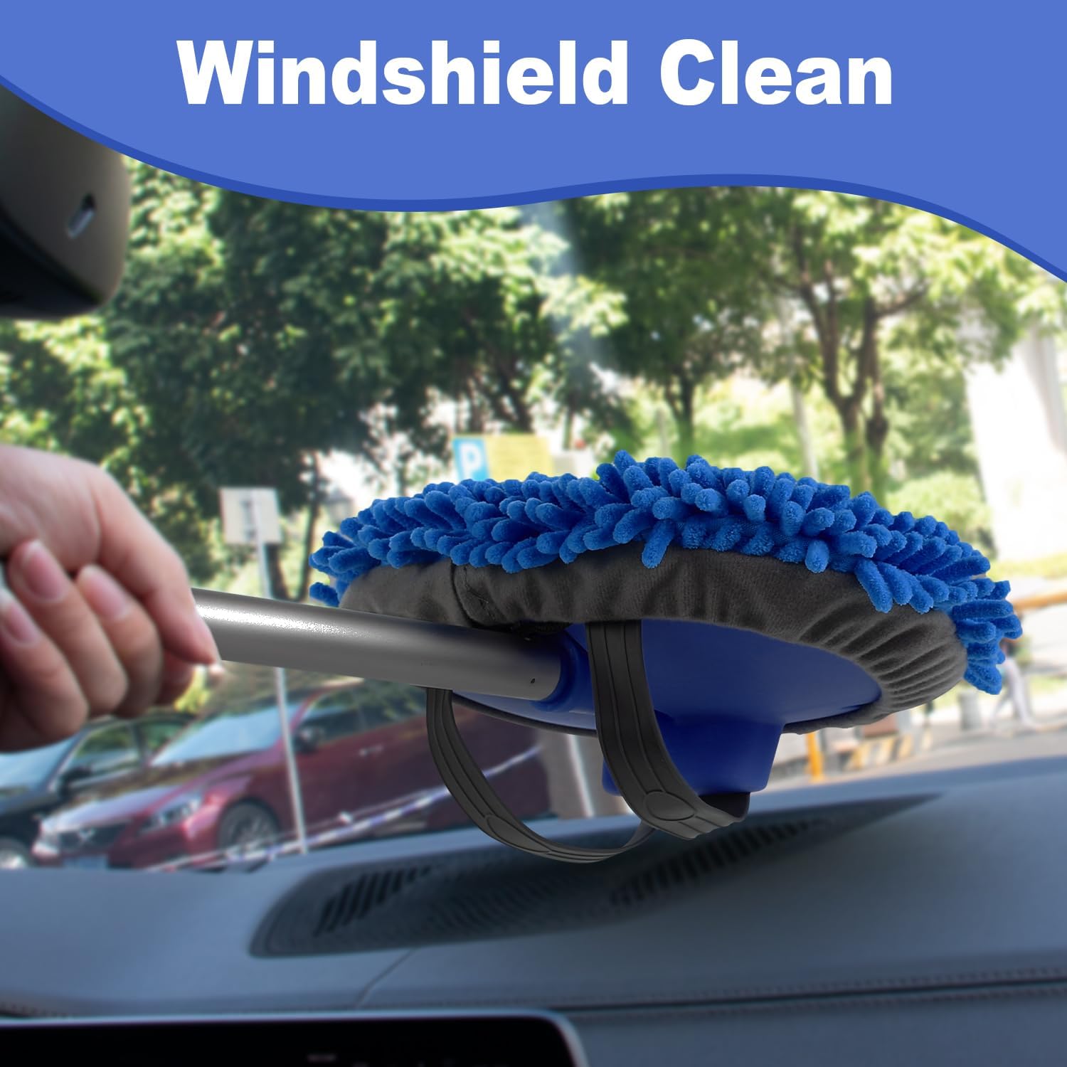 Thumbnail 6 de anngrowy 62" Microfiber Car Wash Brush with Long Handle – 2-in-1 Mop Head for Easy Vehicle Cleaning