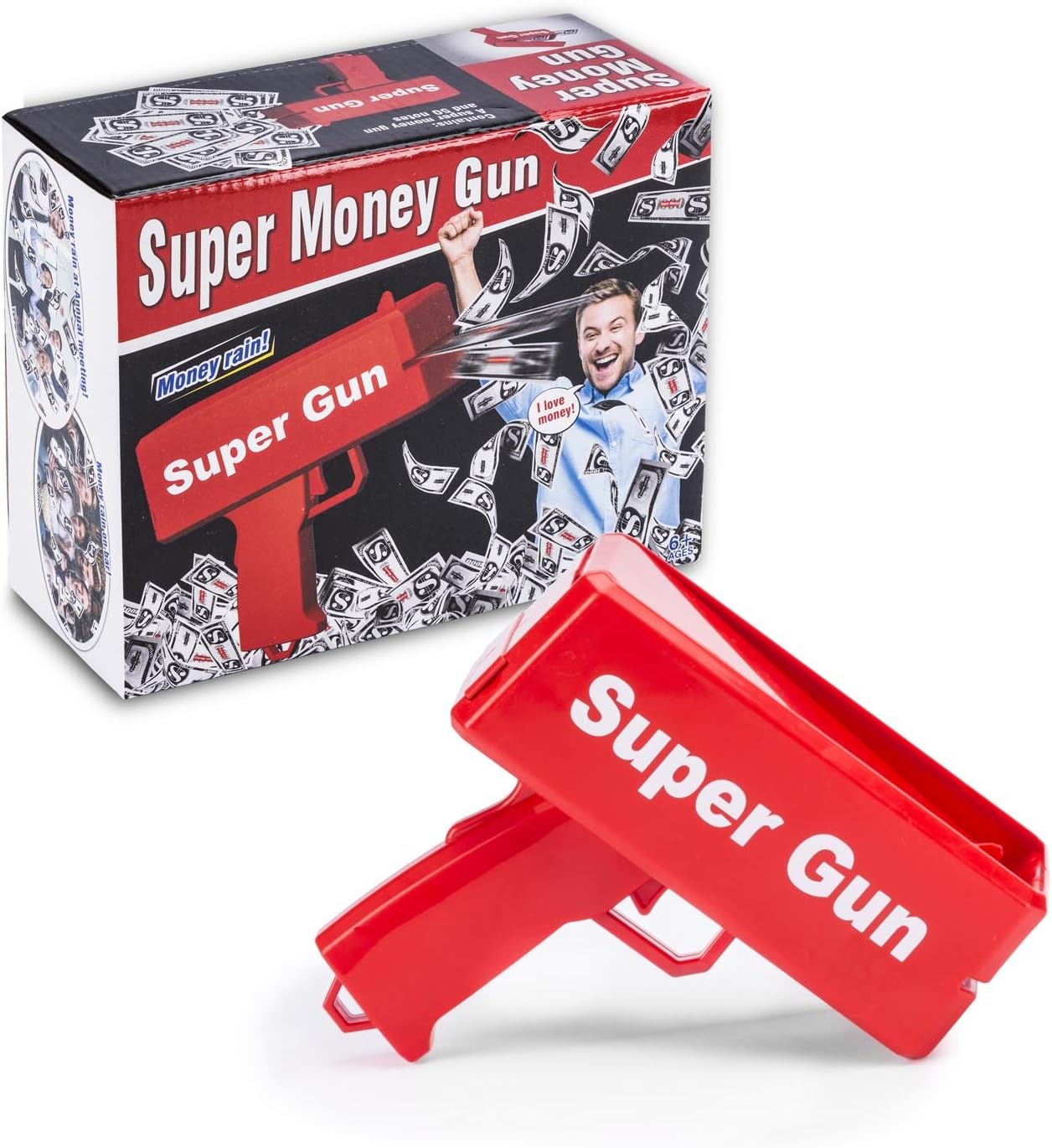 Detalle de Super Money Gun Jouet d'argent – Pistolet à billets pour fête