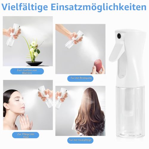 Detalle 2 de Uervoton Sprühflasche Kontinuierlicher Ultra Fine Mist 200 ml – Transparent