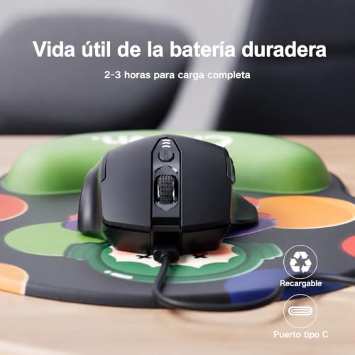 Detalle 2 de Uineer Ratón Inalámbrico 3200 dpi – Negro Mate