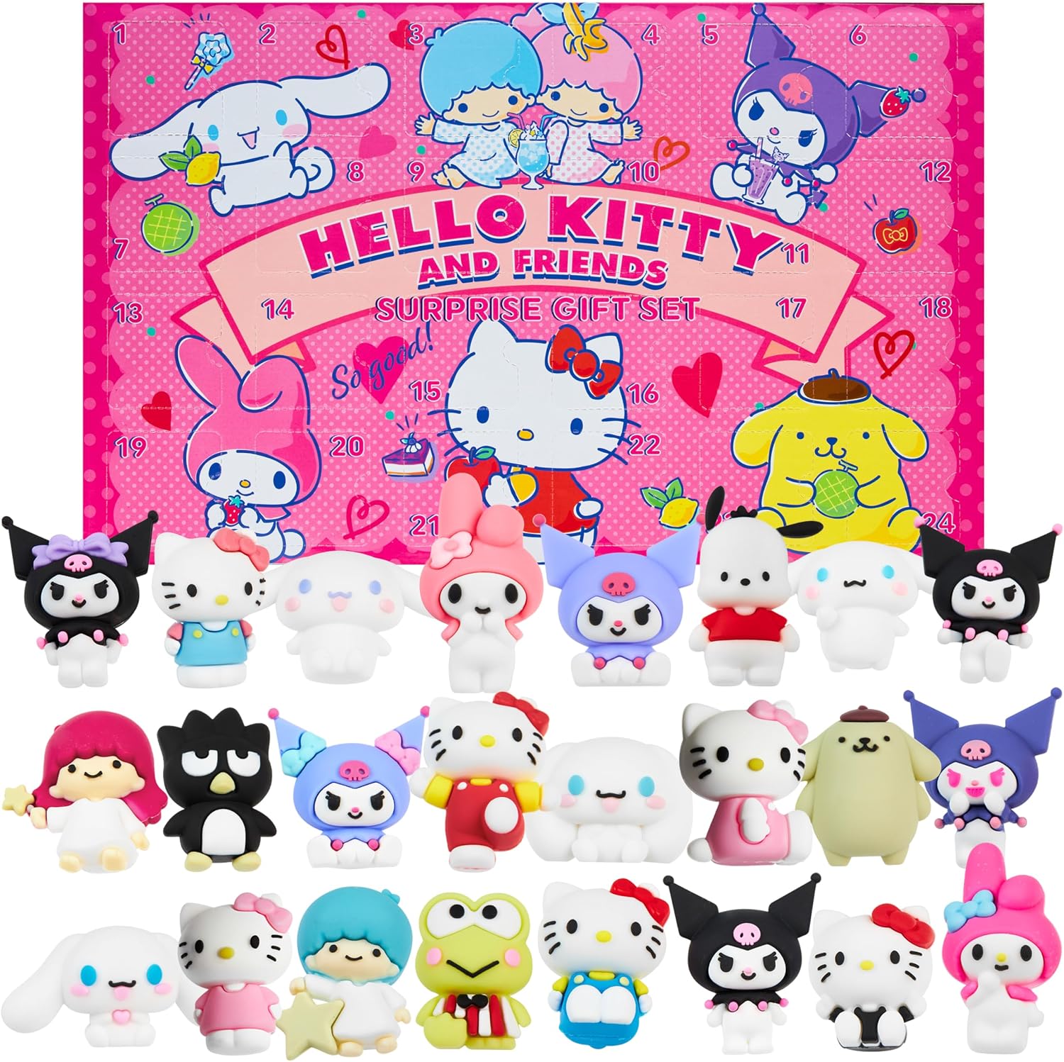 Detalle de Hello Kitty 3537 サンリオ アドベントカレンダー 3Dフィギュア ピンク 24体