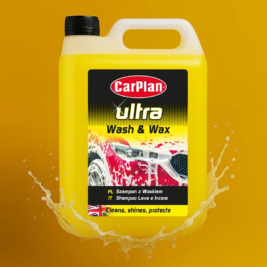 Thumbnail 1 de CarPlan Ultra Wash and Wax 5L – Shampooing voiture pH neutre avec cire, nettoyage sans traces