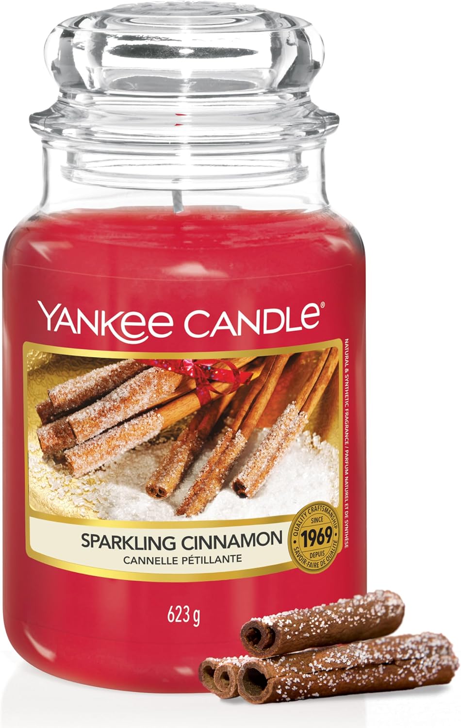 Detalle de Yankee Candle Sparkling Cinnamon Large Jar Candle