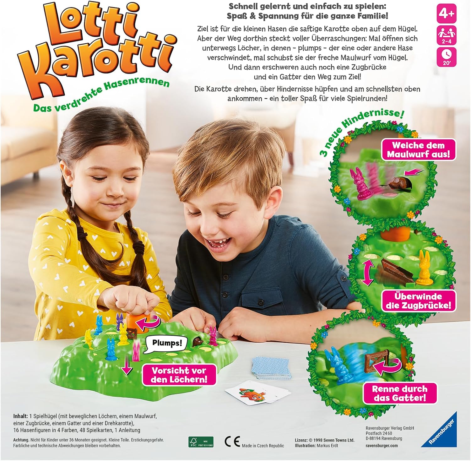 Detalle de Ravensburger Spiele-Klassiker Lotti Karotti – Kinderspiel ab 4 Jahre