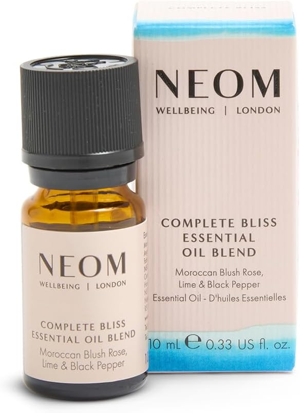 Detalle de NEOM Complete Bliss Essential Oil Blend, 10ml – Blush Rose, Lime & Black Pepper