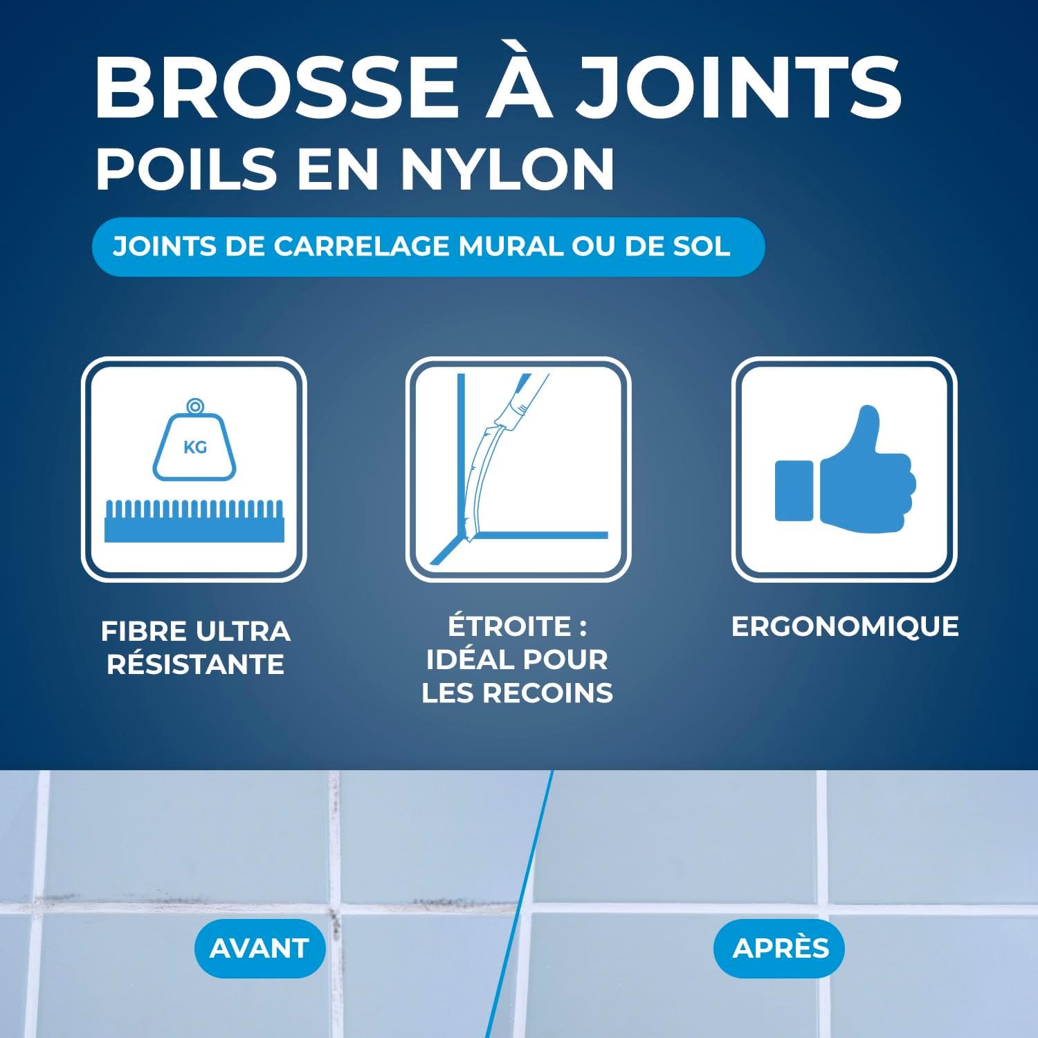 Detalle de Brosse à joints Starwax 1 tête étroite