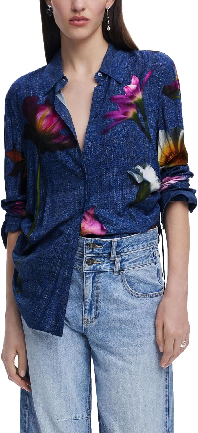 Detalle de Desigual 25swcw37 T-Shirt Femme — coupe régulière et multicolore