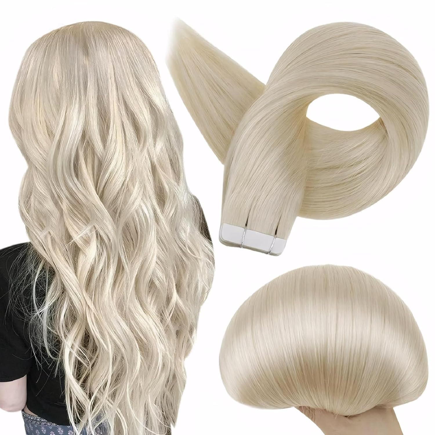 Detalle de Full Shine Tape-In Hair Extensions 61 cm 50 g