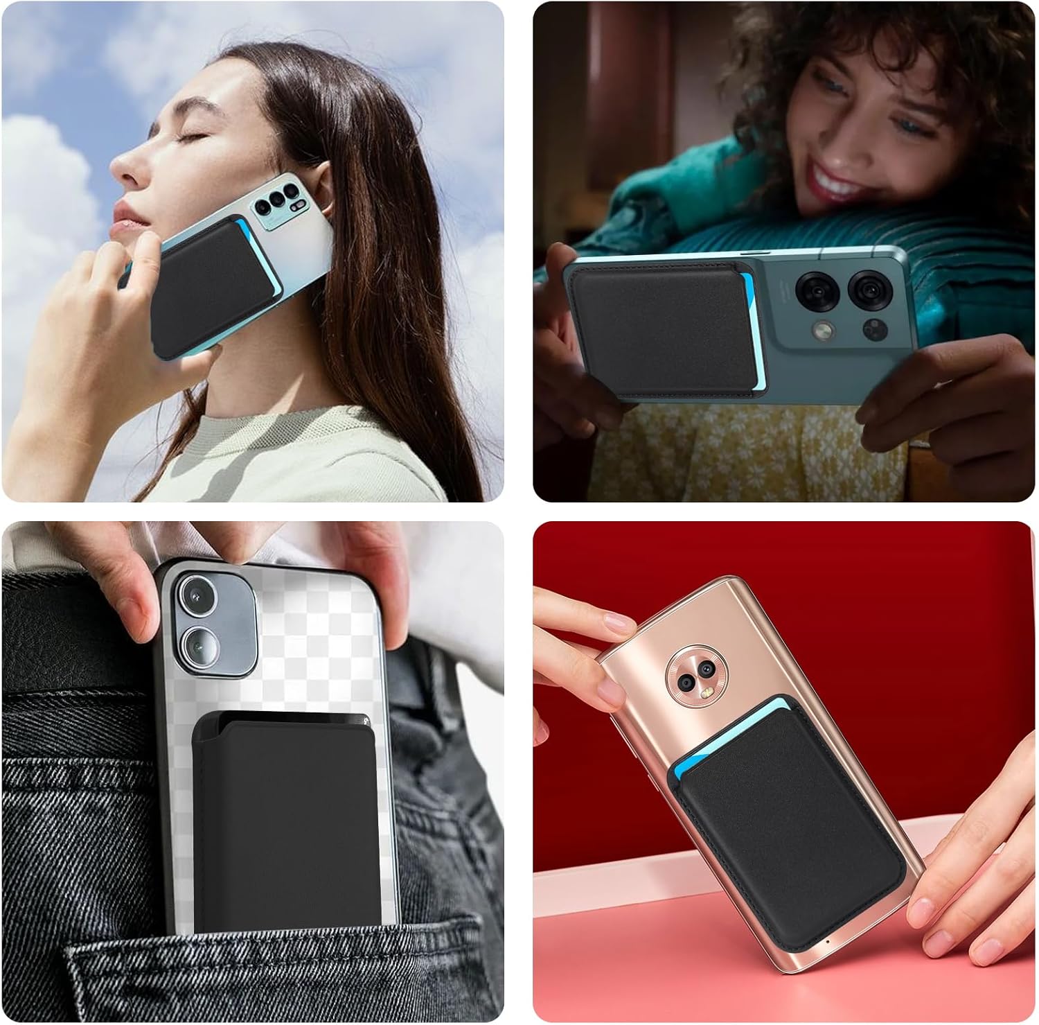 Thumbnail 1 de DOMAVER magnetischer Handy-Kartenhalter für MagSafe Wallet – für iPhone 16/15/14/13/12 Pro & weitere, schwarz