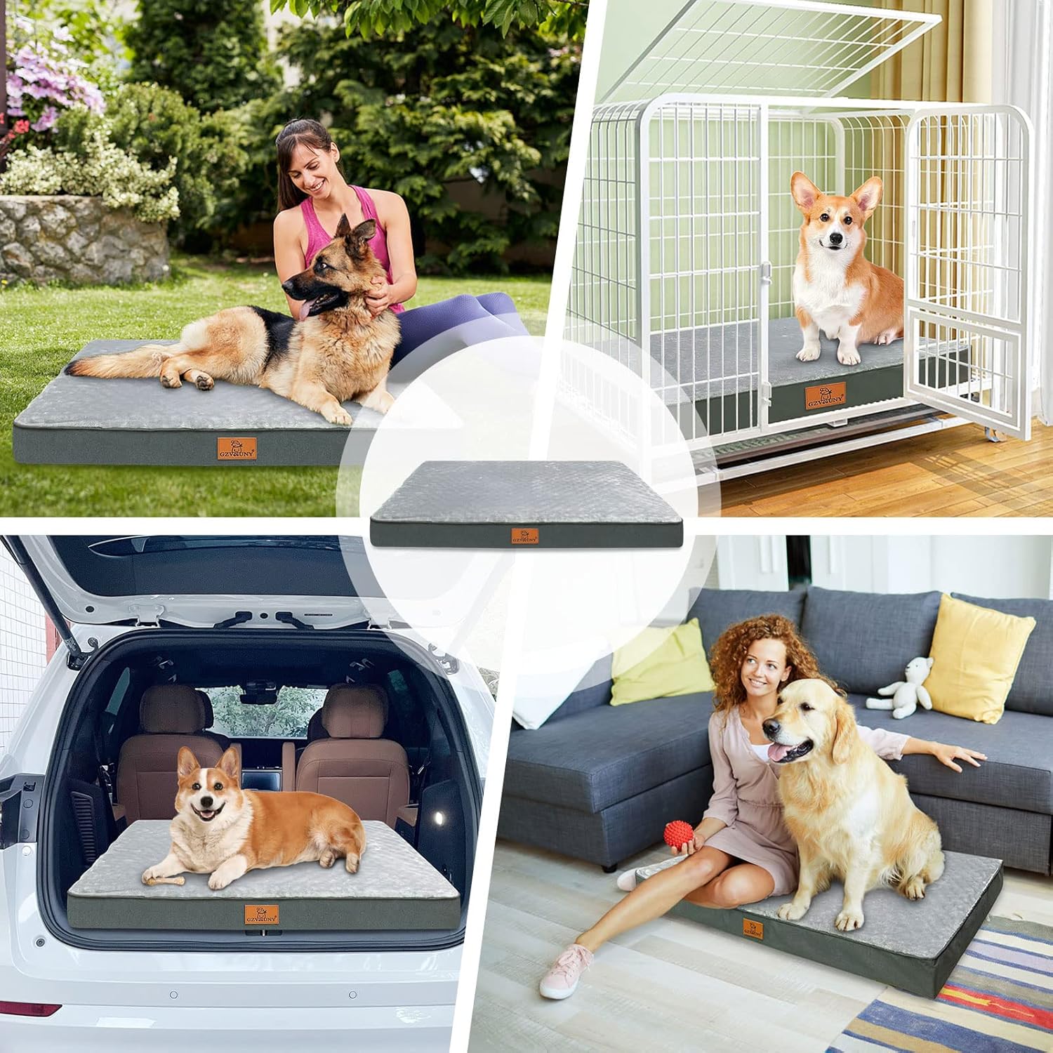 Thumbnail 6 de Coussin chien déhoussable Gzvxuny XXL 120x74x10 cm, orthopédique, imperméable et antidérapant