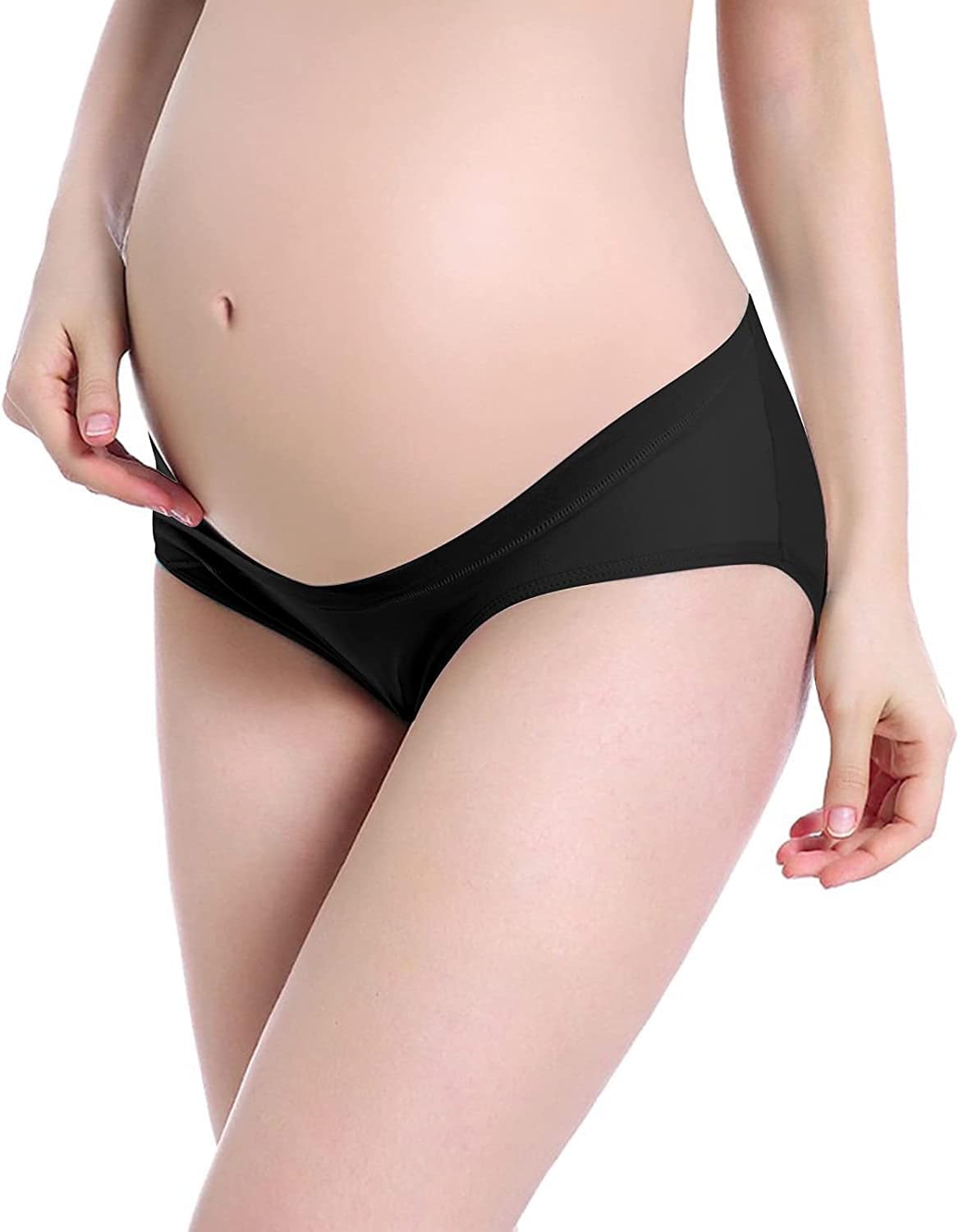 Detalle de HBselect 6er Unterhosen für Schwangere & nach der Geburt – Umstands-Slips aus Baumwolle mit Elastan