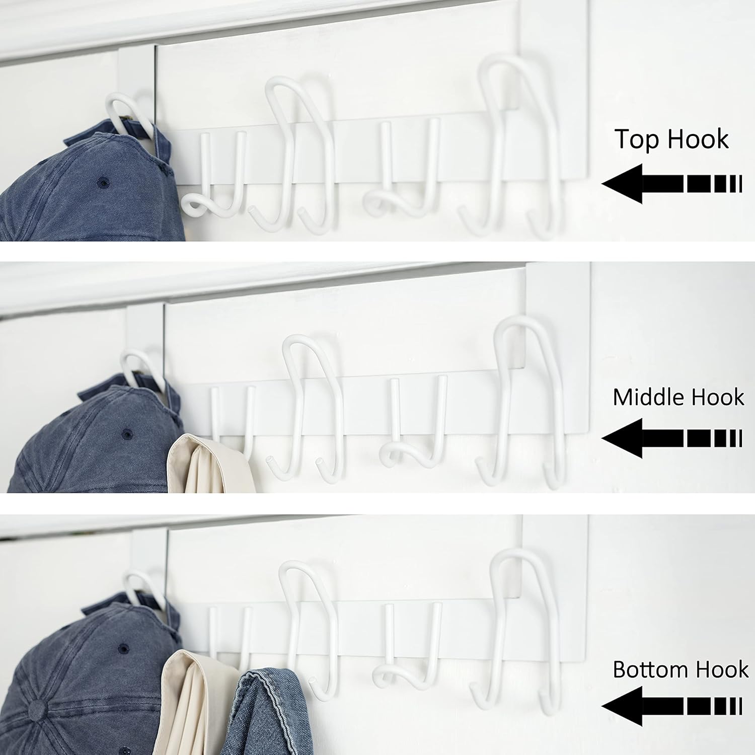 Thumbnail 3 de SKOLOO Over-the-Door Hooks for 1-3/4" Doors, 11 Hooks, Pack of 2 🪝