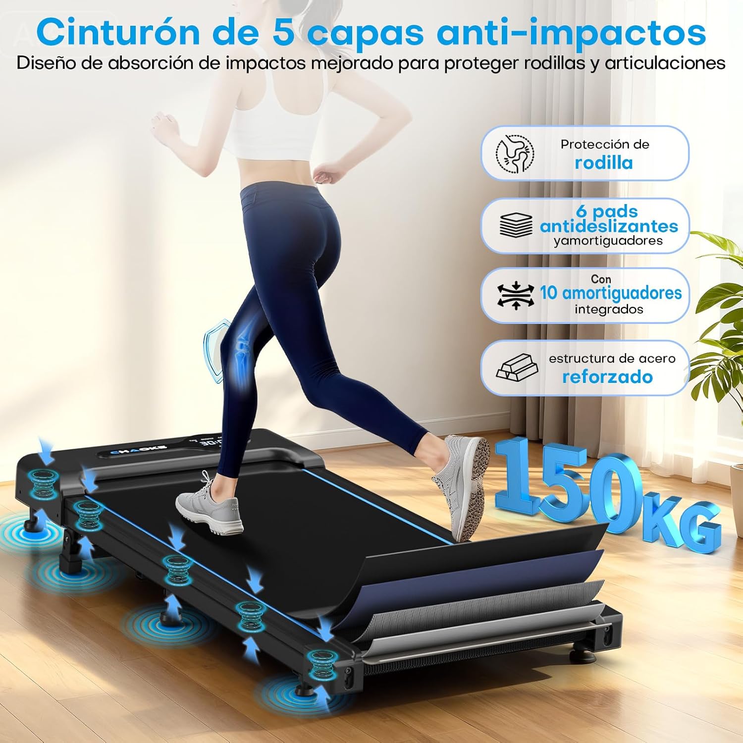Thumbnail 3 de CHAOKE Walking Pad 9% inclinación 10 km/h