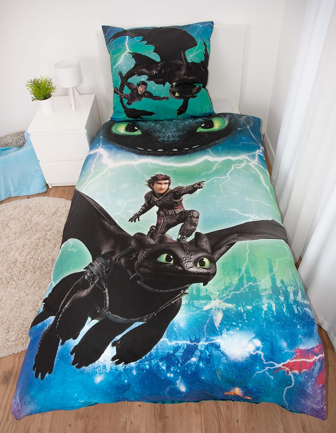 Thumbnail 3 de Herding DREAMWORKS DRAGONS Bettwäsche-Set – Wendemo, Baumwolle/Renforcé, 135 × 200 cm + 80 × 80 cm