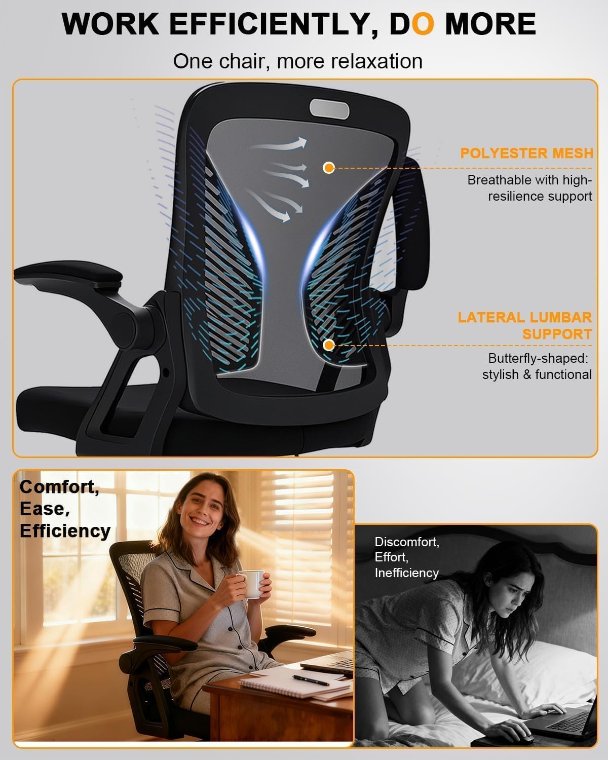 Thumbnail 5 de Durrafy Ergonomic Office Chair with 90° arms