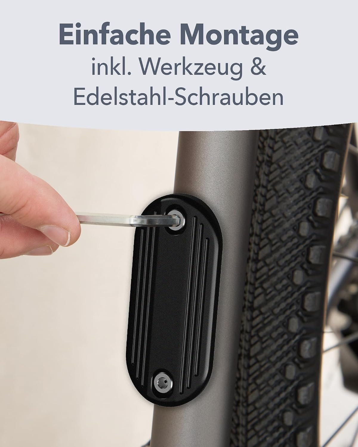Detalle de AIRBELL AirBell® Fahrrad-Halterung für Apple AirTag (Doppelpack) – passend für Flaschenhalter-Aufnahmen