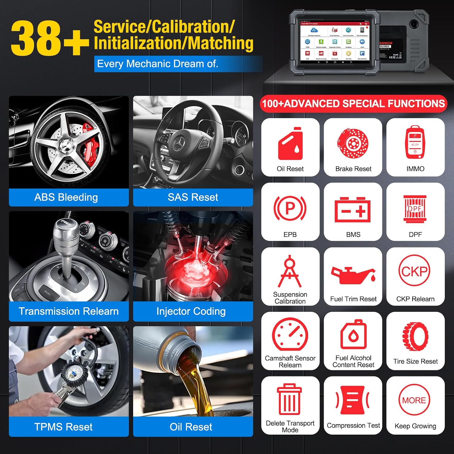 Detalle 2 de Launch X431 Pro TT Elite – valise diagnostic auto bi-directionnelle avec DBSCar VII