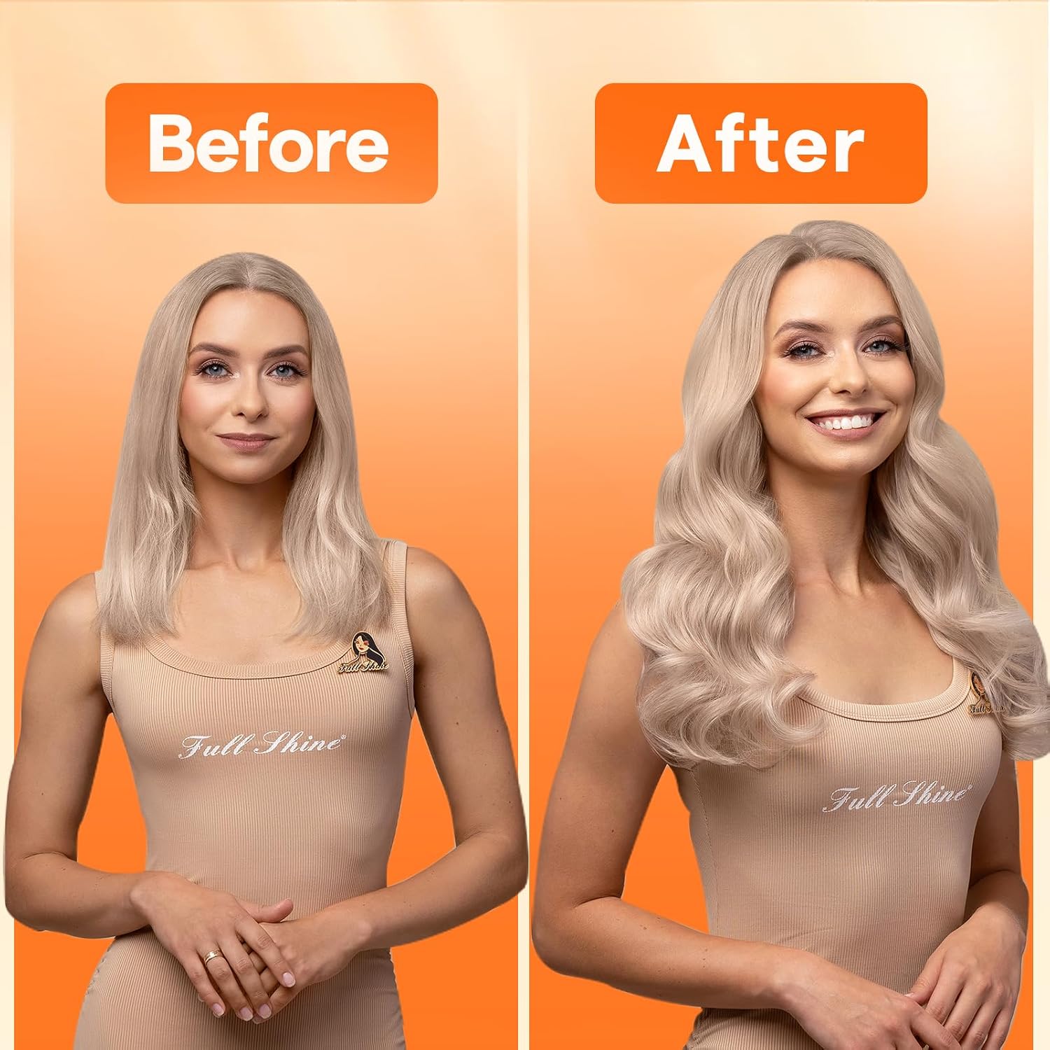 Thumbnail 6 de Full Shine Genius Weft Hair Extensions: Remy Weft, Ash Blonde Highlight, 24 Inch, 60G