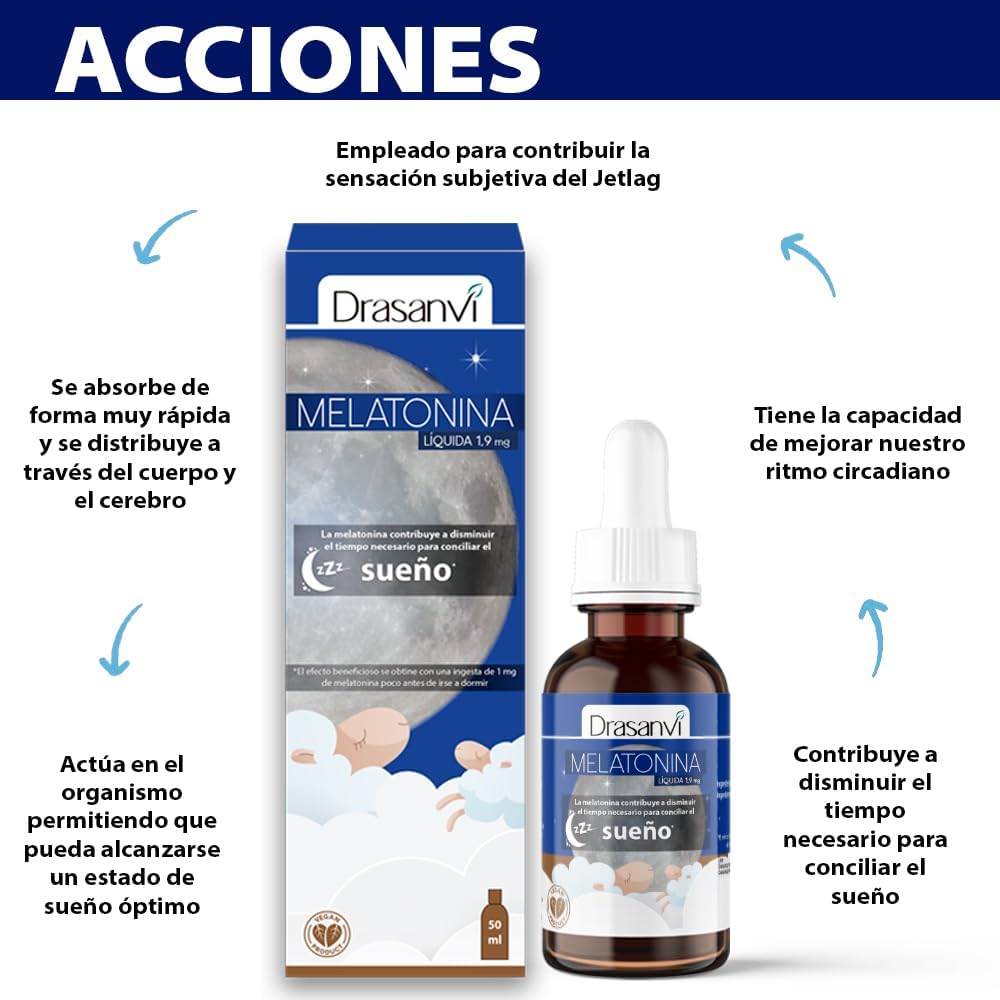 Detalle de DRASANVI Melatonina Pura 1,9 mg 50 ml