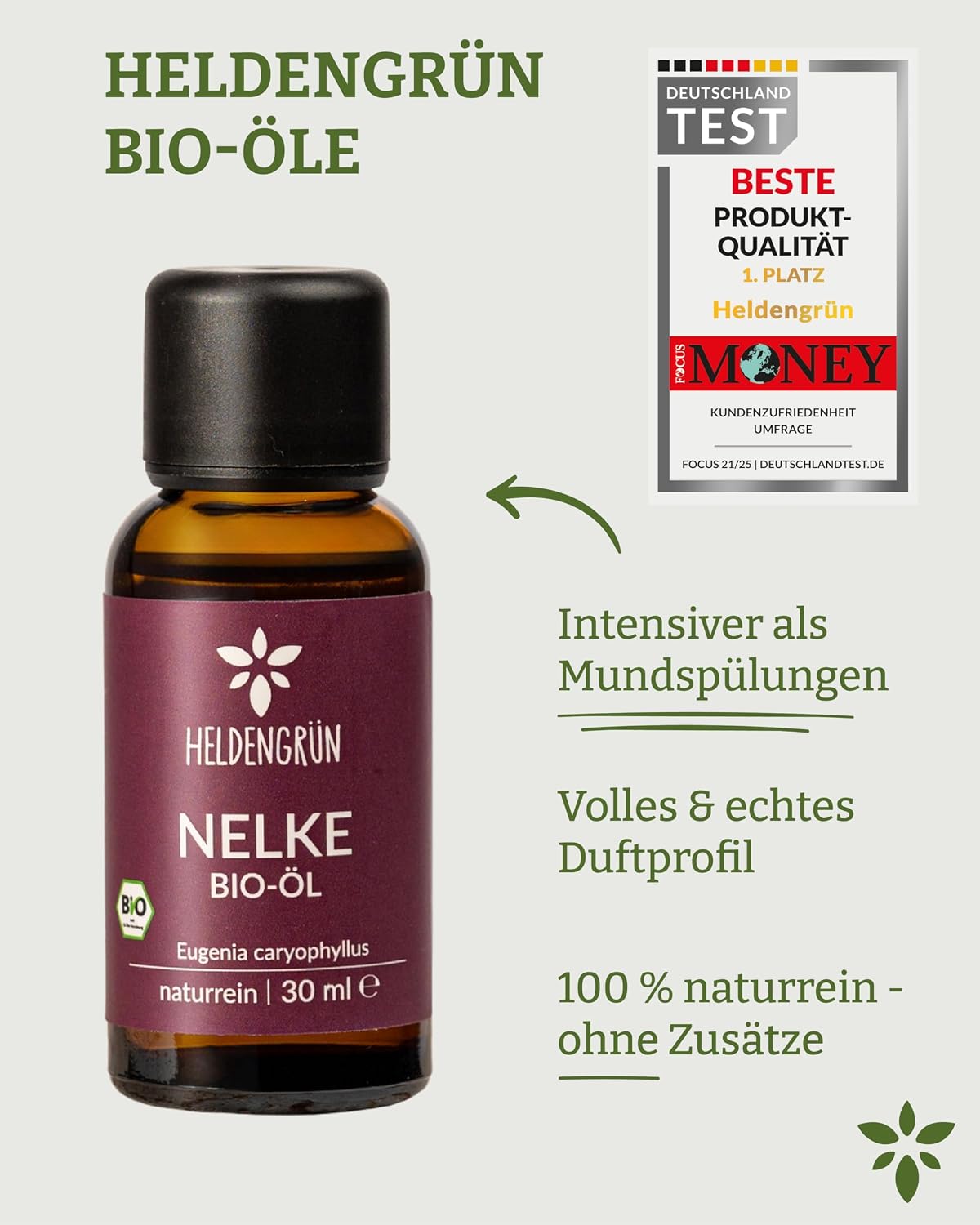 Thumbnail 5 de Heldengrün BIO Nelkenöl 100% natürl. ätherisches Öl