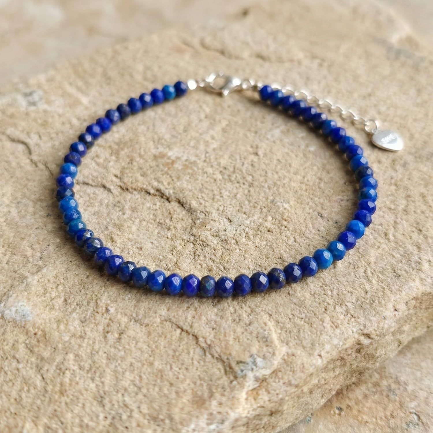Thumbnail 6 de Naturstein Armband 925 Sterling Silber – Rubin, Malachit, Lapislazuli oder Granat