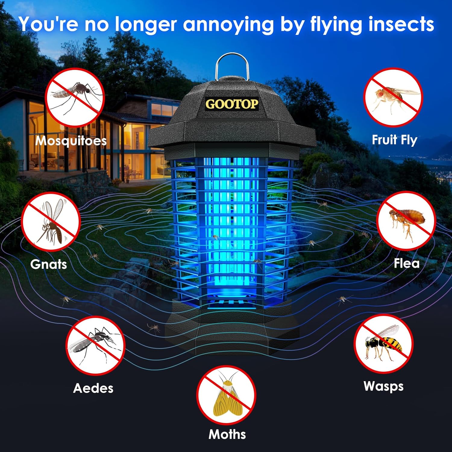 Detalle 2 de GOOTOP Bug Zapper 4200V Electric Fly Zapper