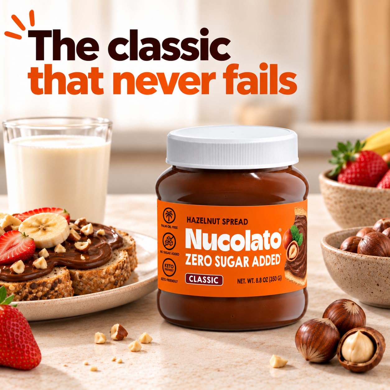 Thumbnail 5 de Nucolato J2-AKT2-H2I0 Hazelnut Spread, Classic, 12.3 oz