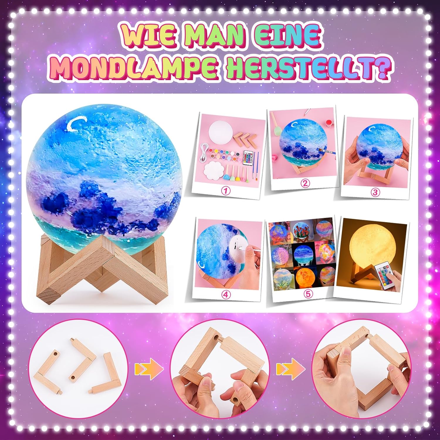 Thumbnail 4 de Bastelset Mondlampe bemalbar 13 cm