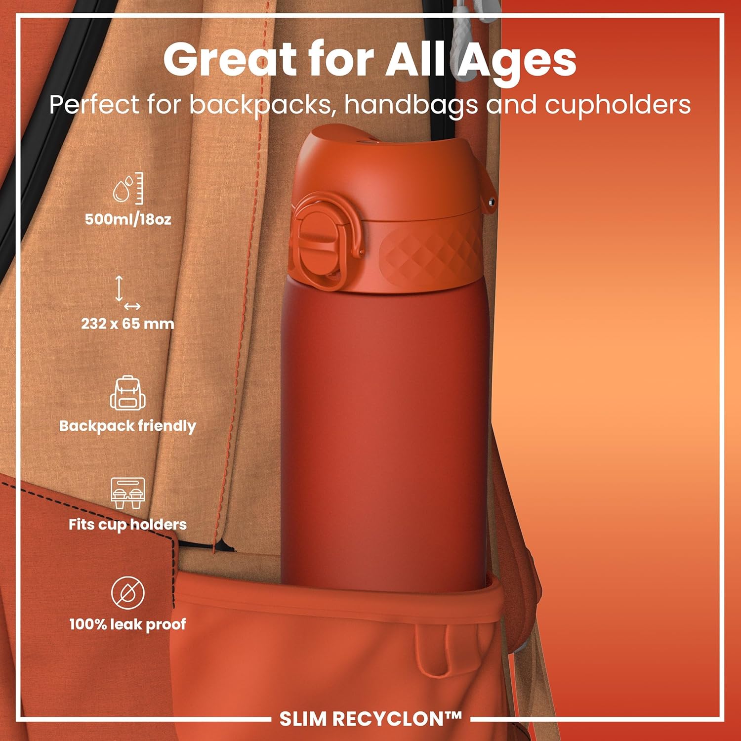 Thumbnail 1 de Ion8 500 ml/18 oz Water Bottle – Leak Proof, BPA Free & Dishwasher Safe