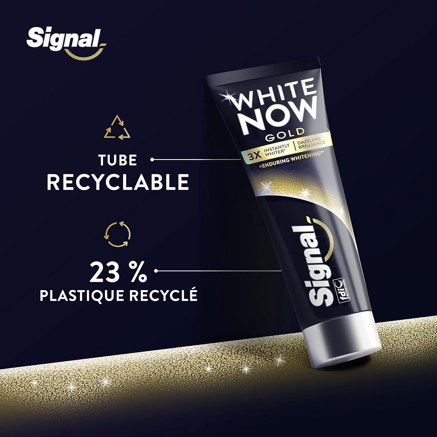 Thumbnail 4 de SIGNAL White Now Gold Blancheur – Dentifrice 3x75 ml pour un sourire plus blanc dès le premier brossage