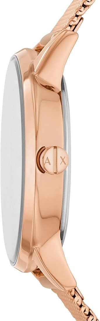 Thumbnail 2 de Armani Exchange Montre à Deux Aiguilles pour Femmes – Boîtier 28 mm, Bracelet Acier Inoxydable Doré Rose