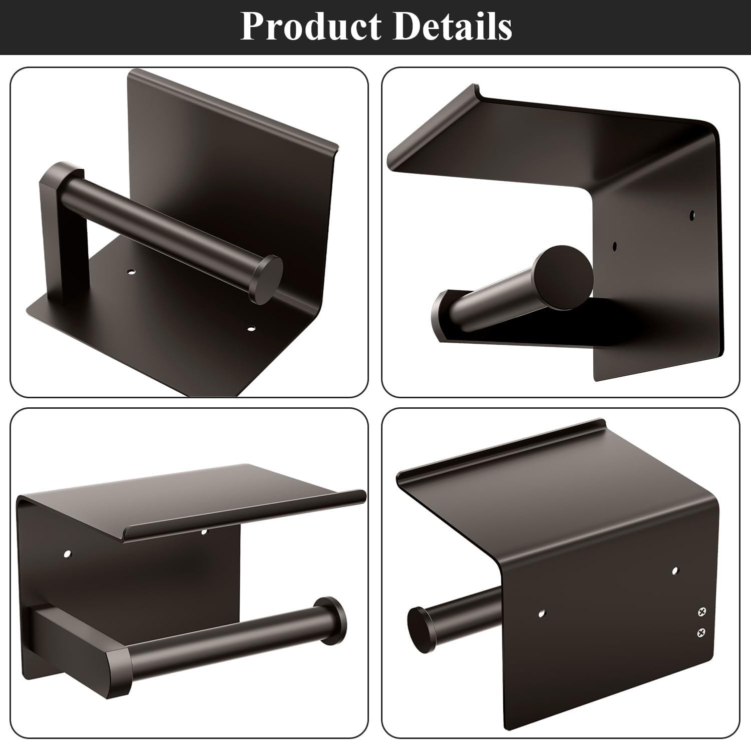 Detalle 1 de Tindbea Toilet Paper Holder, Stainless Steel