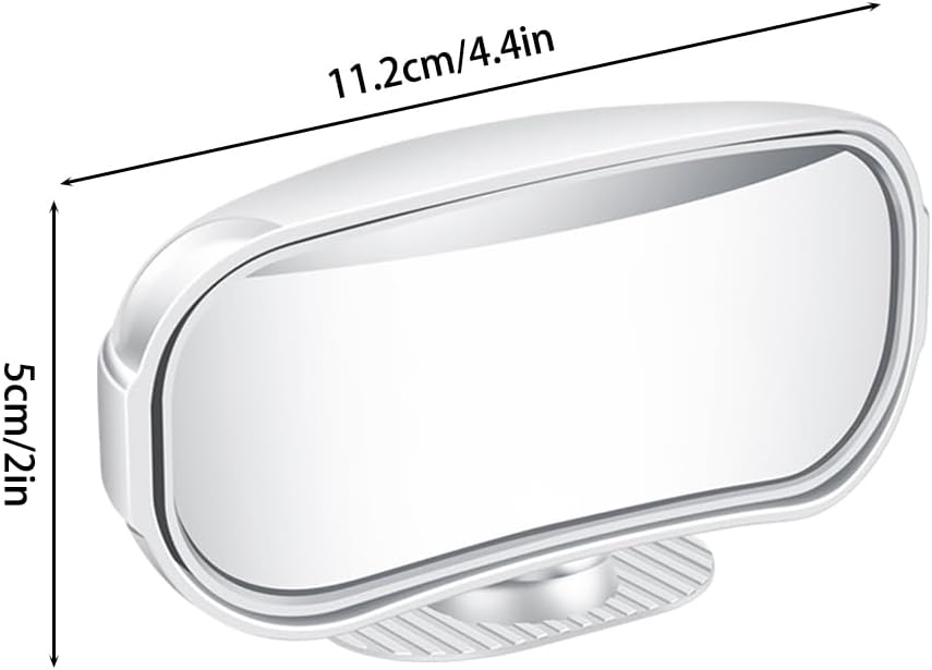 Detalle de Blind Spot Mirrors, 2-Pack: High Temperature, Rotatable Convex Rear View Mirrors for Cars, SUVs and Trucks