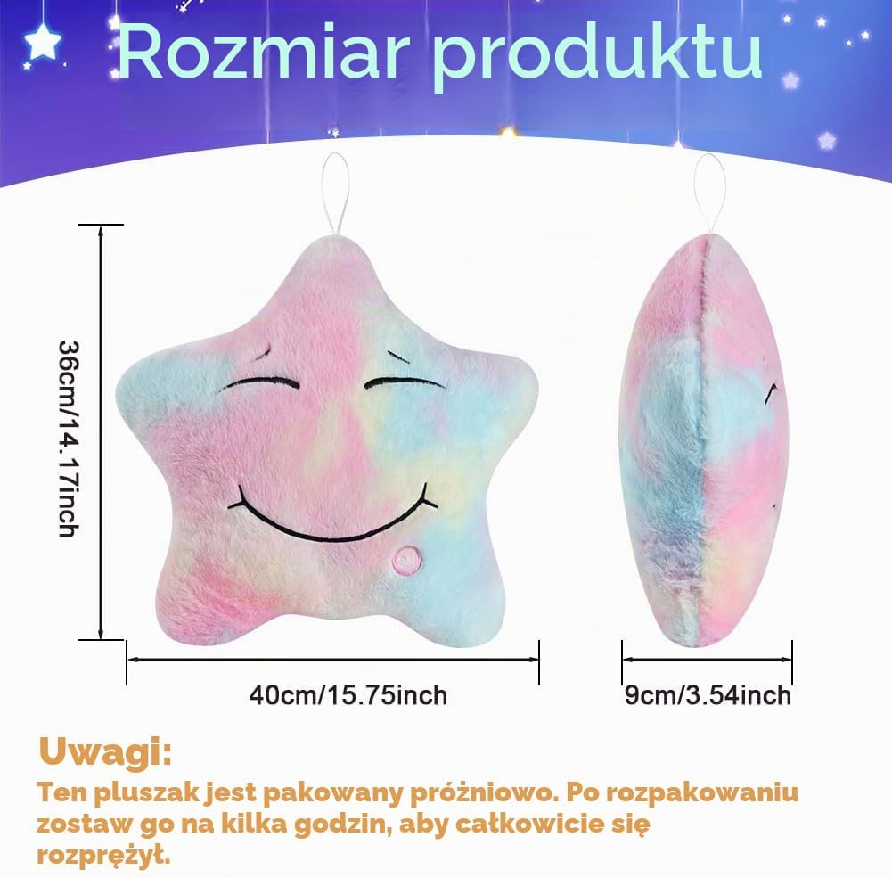 Detalle de Ainiv Cuscino a Forma di Stella a LED – poduszka świecąca 40 × 36 cm