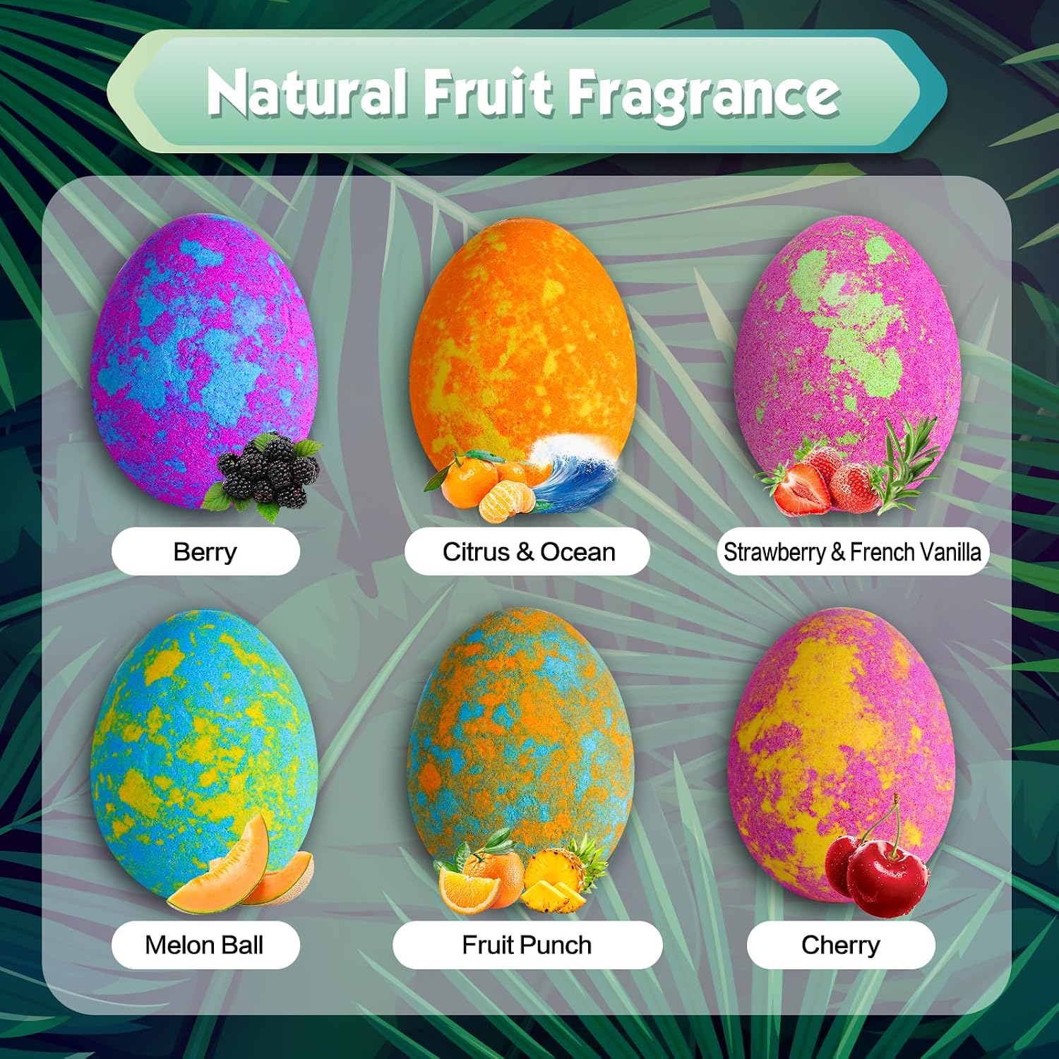 Thumbnail 4 de Aofmee AODBB6T2 Dino Egg Bath Bombs for Kids, 6 Scents and Dinosaur Surprises