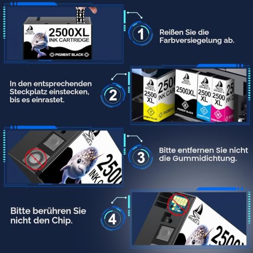 Detalle 2 de DOUBLE D PGI-2500XL Multipack für Canon Maxify MB/ iB Modelle – kompatibel mit Canon 2500XL Druckertinten