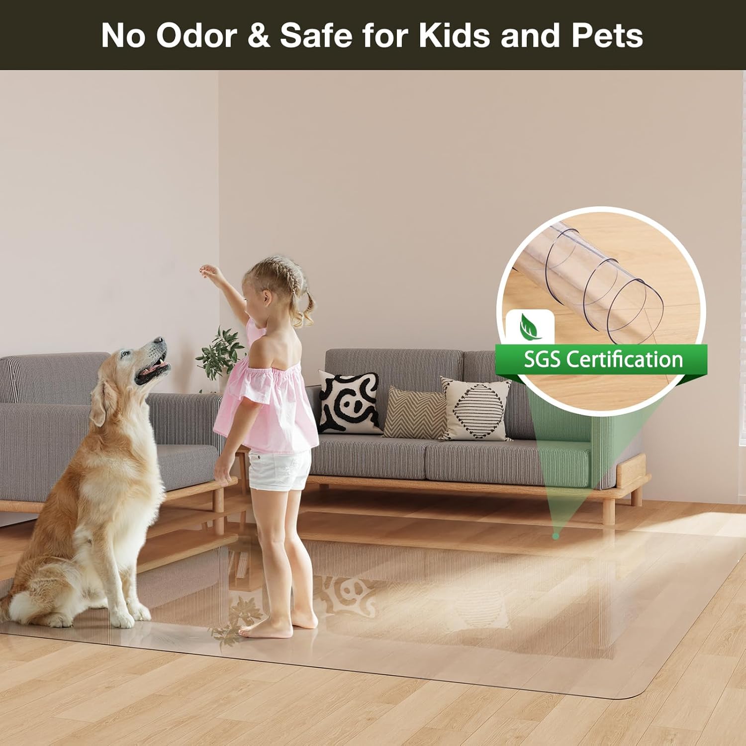 Thumbnail 4 de ZPAI Crystal Clear 3x5ft Floor Mat