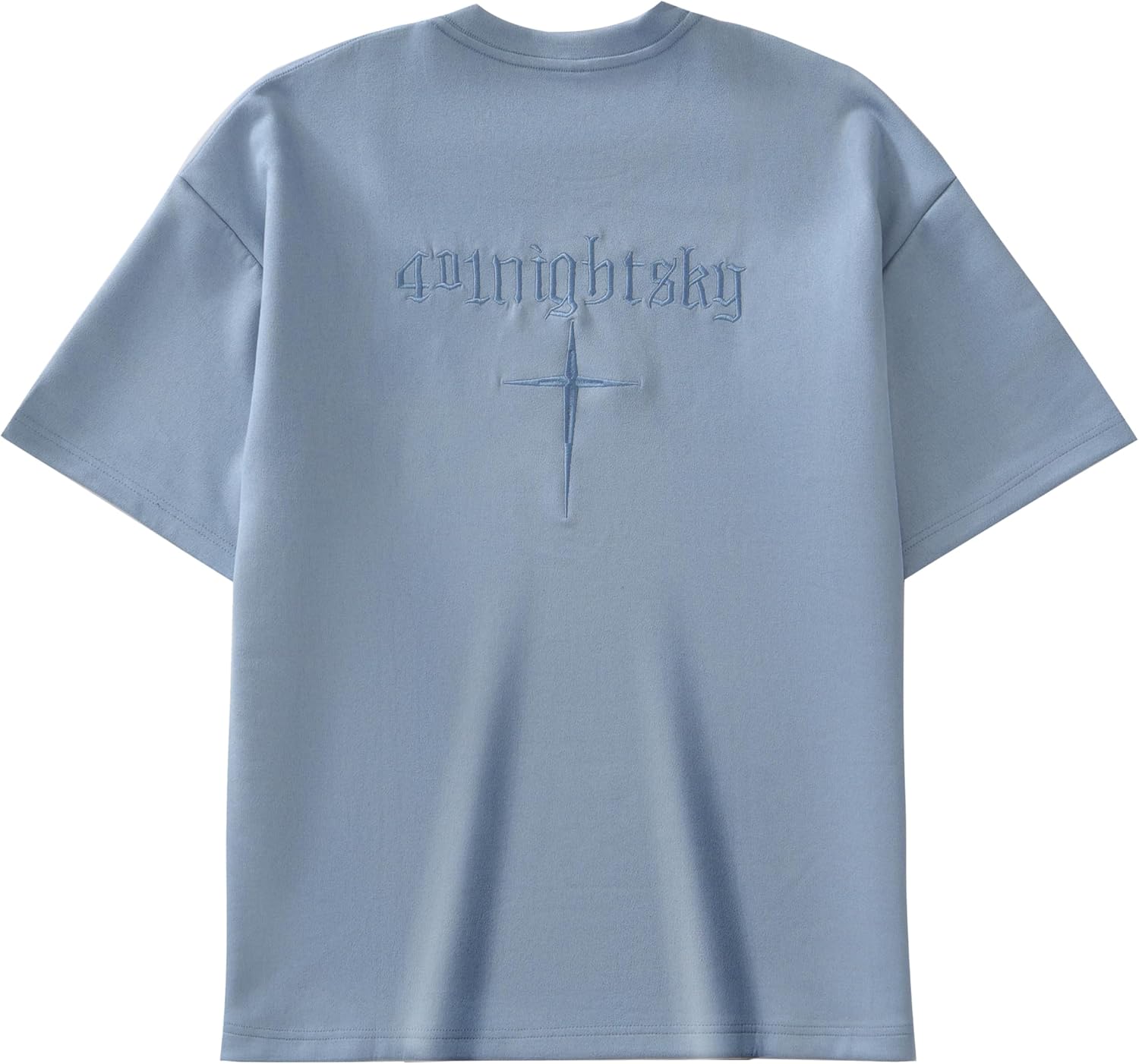 Thumbnail 2 de GURUNVANI Besticktes Herren-T-Shirt aus Wildlederimitat – Vintage Grafik, Rundhalsausschnitt, kurzärmelig