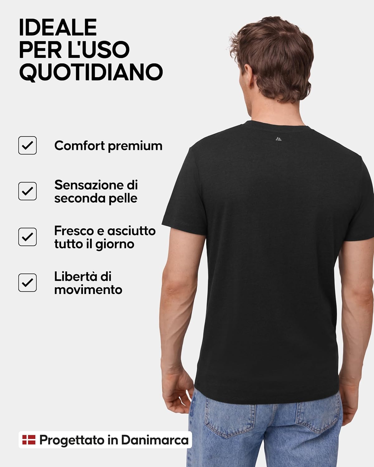 Thumbnail 2 de DANISH ENDURANCE T-Shirt Uomo Cotone e Modal – Maglietta senza etichetta, scollo a V, 1–4 pezzi