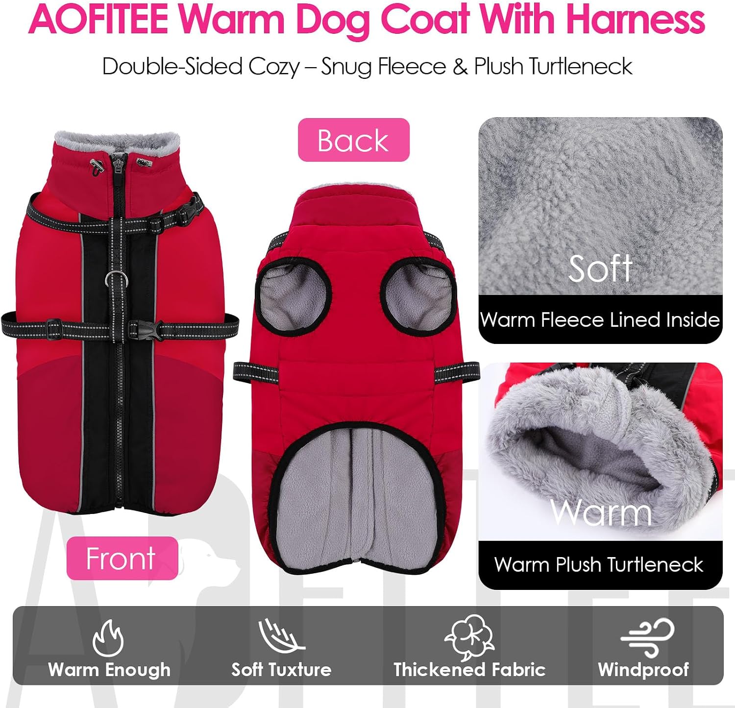 Thumbnail 1 de AOFITEE Dog Coat, Size L