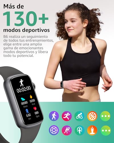 Thumbnail 2 de BUTFORFIT Reloj Inteligente para Hombre y Mujer B6 con pantalla 1,47", IP68 y 137+ modos deportivos
