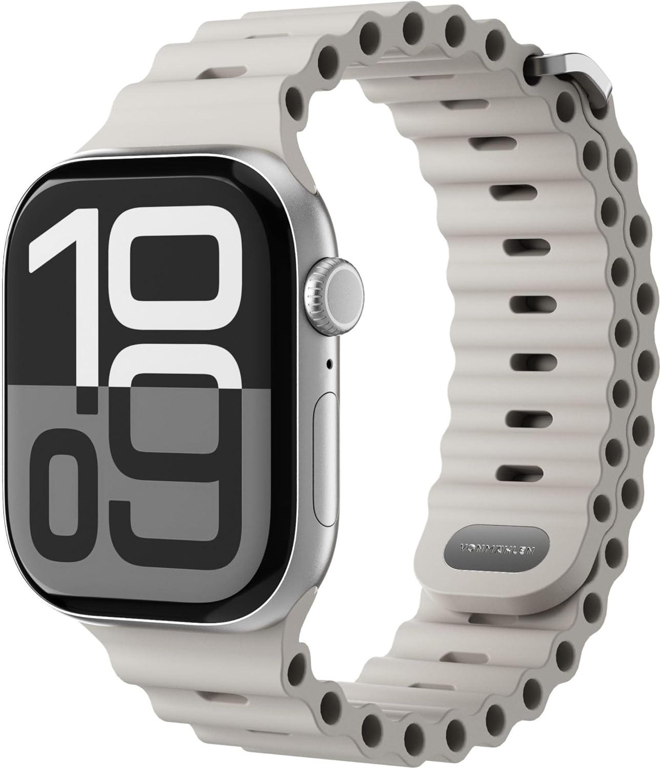 Thumbnail 6 de VONMÄHLEN Wave Band 2: cinturino impermeabile in silicone riciclato per Apple Watch, design sportivo e vestibilità sicura