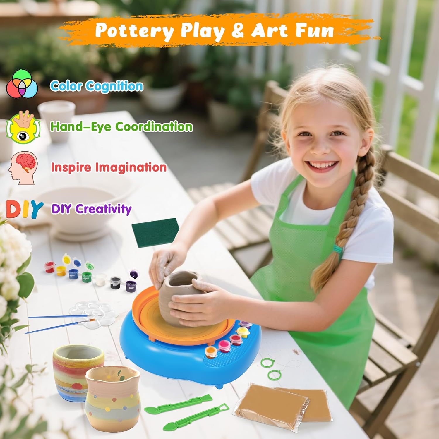Thumbnail 4 de TingingYuli Plato de alfarería para niños 8-12 años