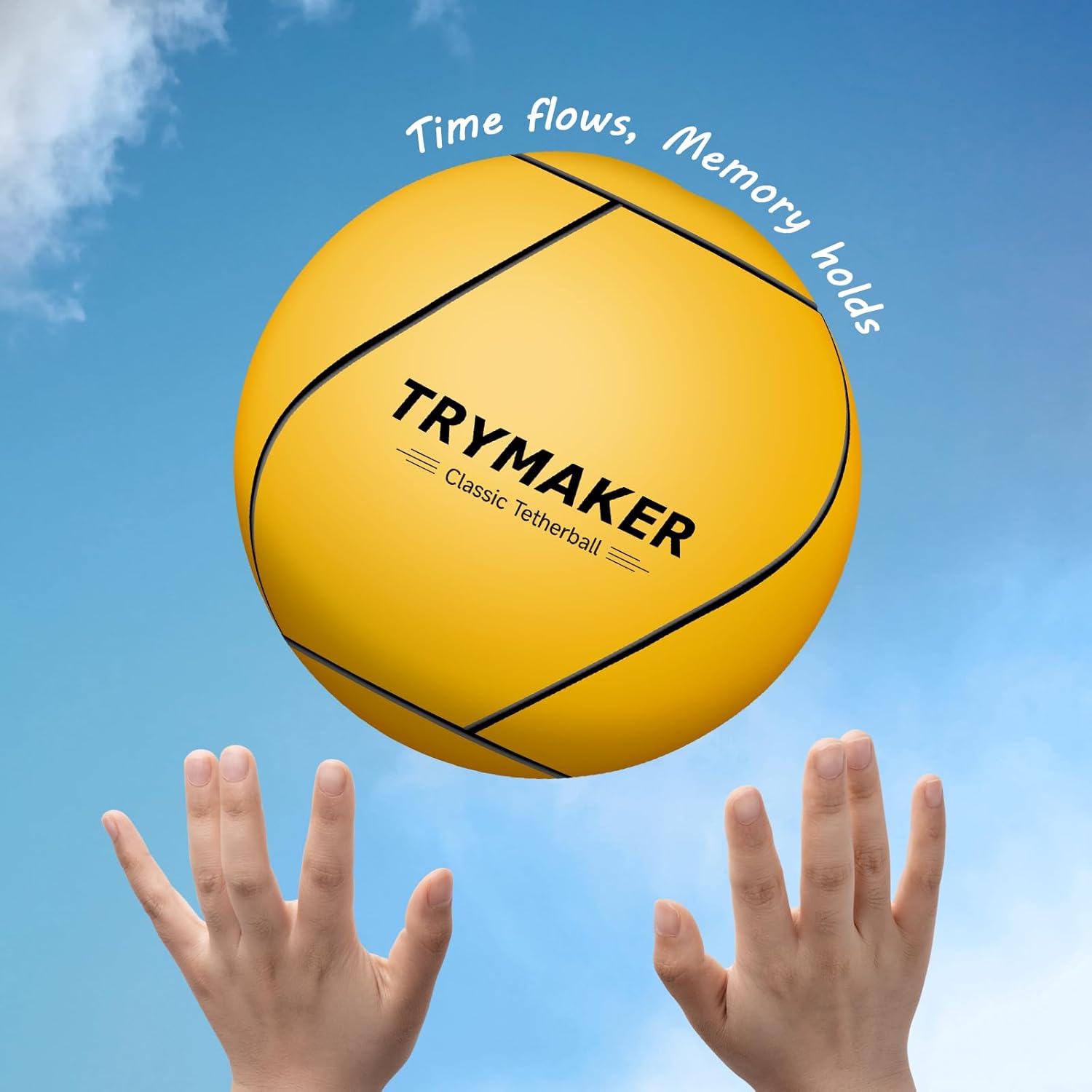 Thumbnail 4 de Trymaker Tetherball, Tether Balls and Rope Set (Replacement Tetherball for Backyard Play)