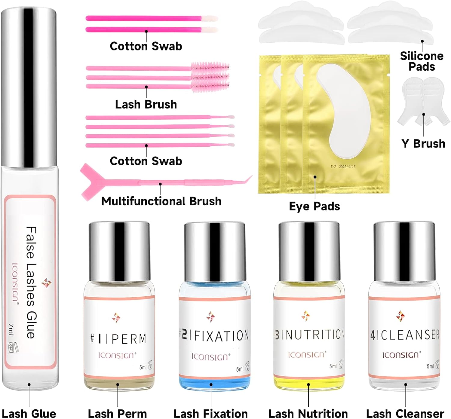 Detalle 2 de RONKIE IKA-001 Lash Lift Kit with Silicone Pads and Upgraded Glue