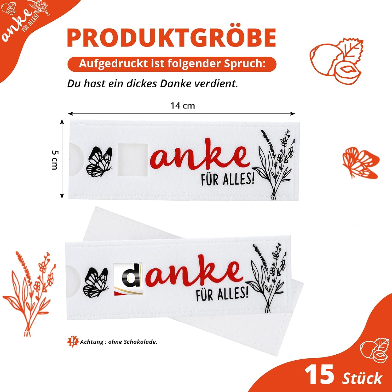 Thumbnail 1 de mobumeia 15x Dankeschön Geschenk für Kollegen