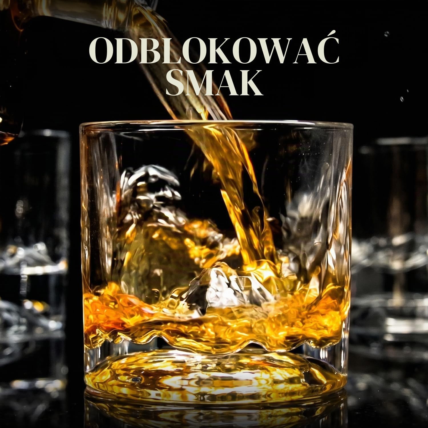 Detalle de LIITON Mont Blanc L60100 – kryształowe szklanki do whisky 280 ml z chłodzącą podstawą