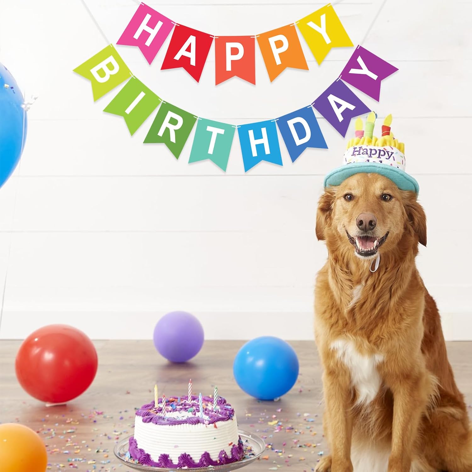 Thumbnail 4 de G2PLUS Pre-strung Happy Birthday Banner Rainbow (16x20cm cards) — Large 6M garland